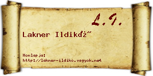 Lakner Ildikó névjegykártya