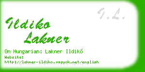 ildiko lakner business card